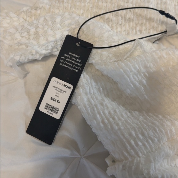 Elegant White Ruffled Dress - Picture 2 of 2